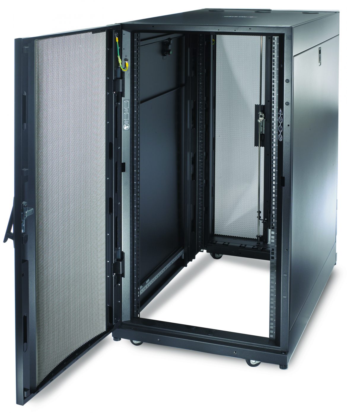 Move Server From Rack Encloser APC NetShelter SX 24U Server Rack Enclosure 600mm x 1070mm w/ Sides ...