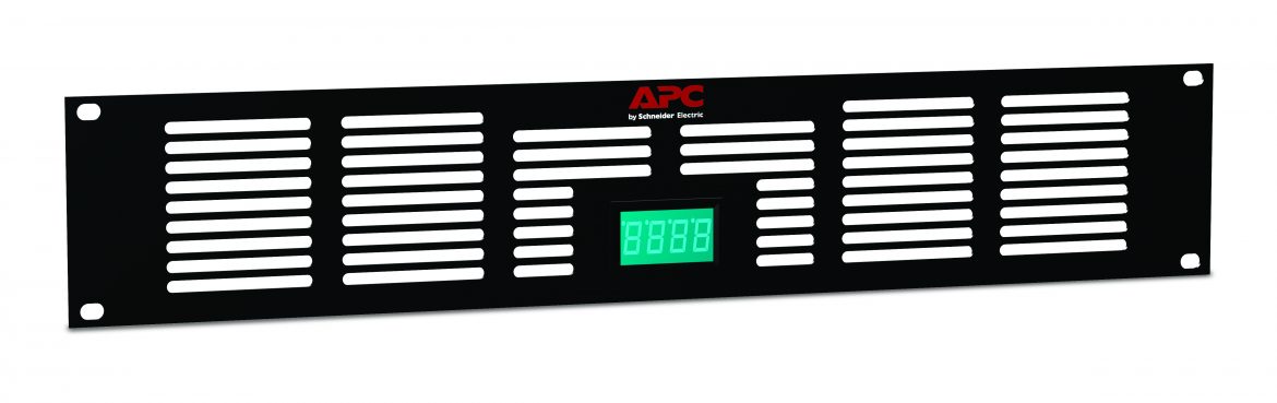 NetShelter 2U Vent Panel with Temperature Display for 2U Rack Fan Panel ...