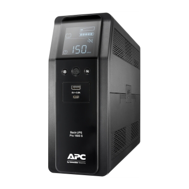 APC Back-UPS Pro, 1600VA/960W, Tower, 230V, 8x IEC C13 outlets, Sine Wave, AVR, USB Type A + C ports, LCD, User Replaceable Battery